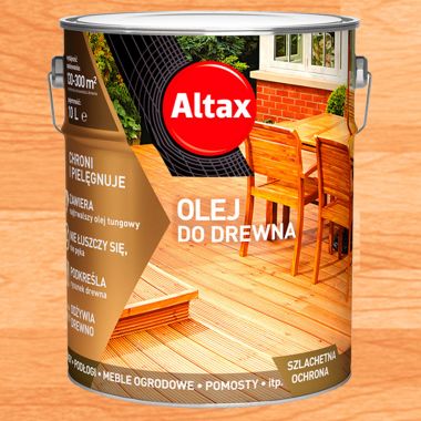 Масло ALTAX OLEJ Бесцветный с УФ фильтром 10л 50041-01-001000 ― MINWAX